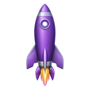 purple rocket sticker