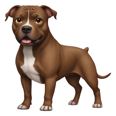 Brown Staffordshire bull terrier sticker