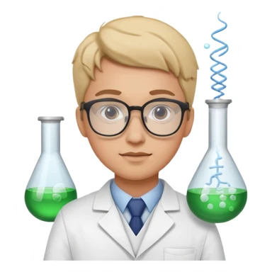 young pharmacist studying science sticker