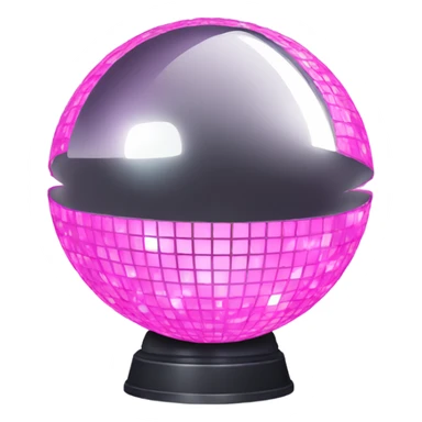 Cute pink mirrorball sticker