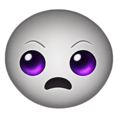 Head stump with holes in the stump for purple oval eyes and from the stump 2 horns with leaves, it’s also a ghost sticker