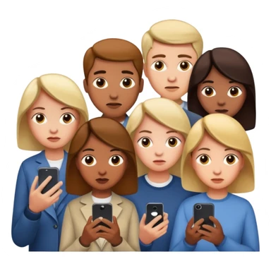 people searching something with iphone sticker