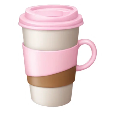 Aesthetic light pink coffee  sticker
