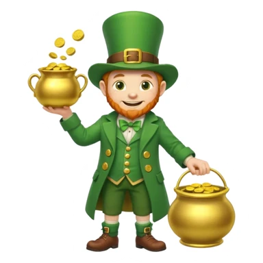 Leprechaun with legs sticker