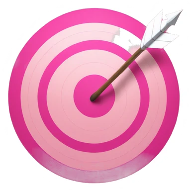 a pink target with an arrow in the middle sticker