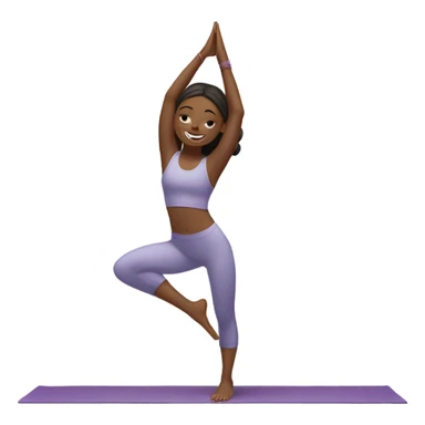 Girl doing yoga sticker