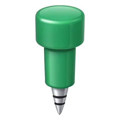 green push pin sticker