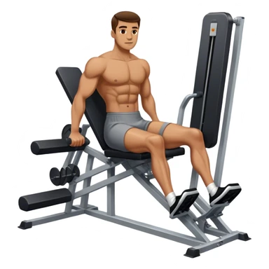 guy leg press machine sticker
