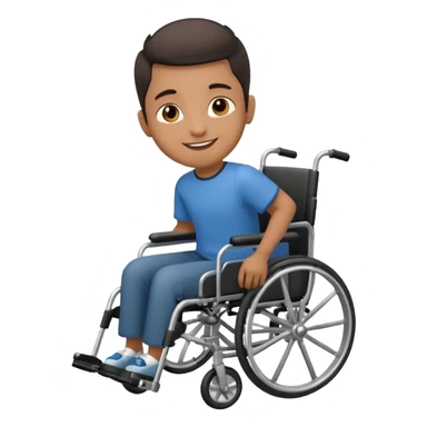 person in manual wheelchair sticker