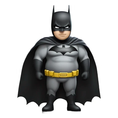 Fat Batman  in sparkles  sticker