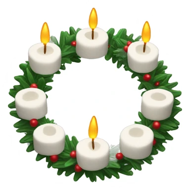 White Advent wreath  sticker