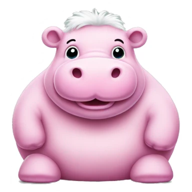fluffy pink hippo monopoly  sticker