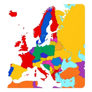 Map of Europe  sticker