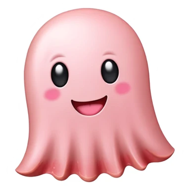 SPAM MEAT kawaii ghost EMOJI with bow sticker