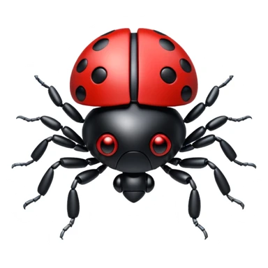 robot ladybug flying sticker