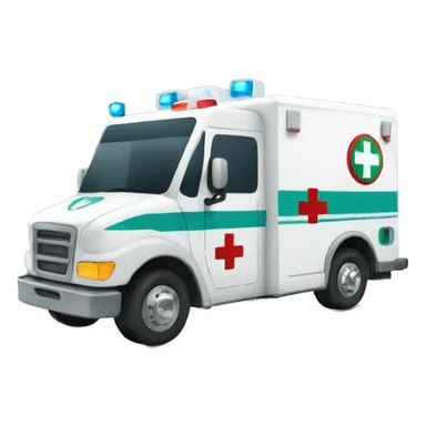 ambulance happy emogy sticker