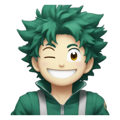 Izuku midoriya laughing sticker