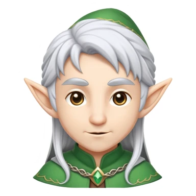 Frieren the elf mage with silver hair sticker