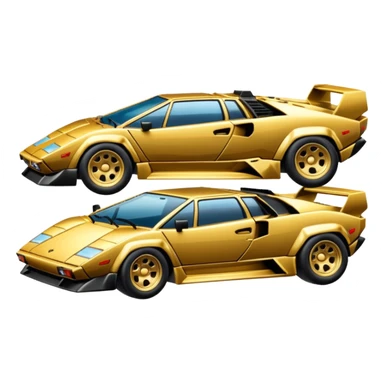 Сделай золотую машинку HotWheels Lamborghini Countach sticker