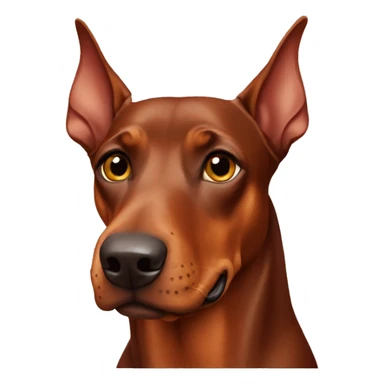 Red Doberman pinscher  sticker