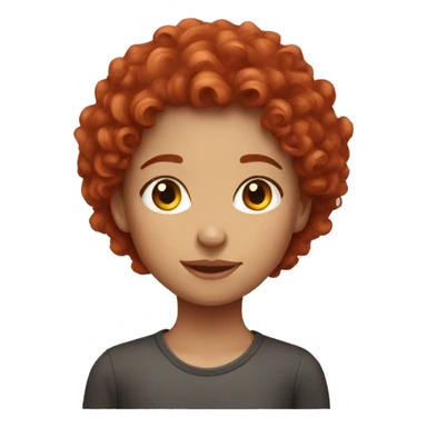short red curly haired girl sticker