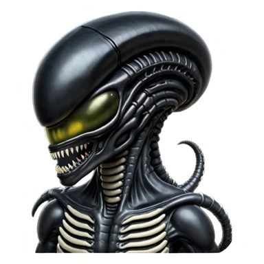 black xenomorph from movie alien sticker