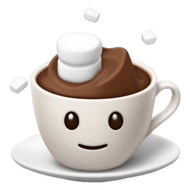 Cocoa with marshmallow in a large mug sticker