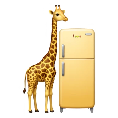 giraffe in a fridge sticker