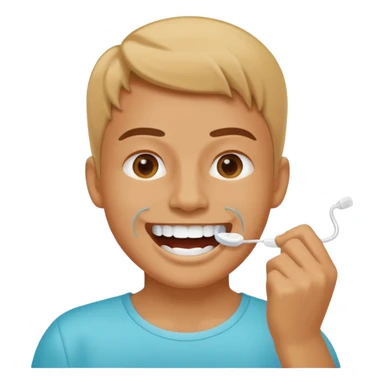 usar seda dental en los dientes/ use dental floss on your teeth sticker