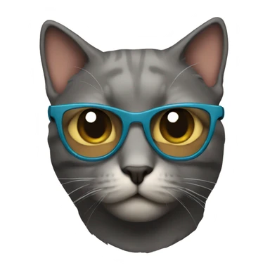 cat wearing a disguise  sticker