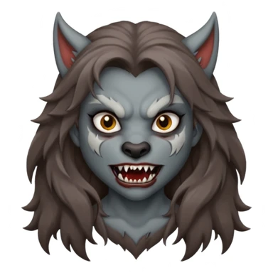 girl werewolf sticker