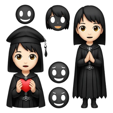 Bana kick icin emoji paketi lazim Gothic anime karakterleri olsun iAloneK nicknameli bazi emojilerde olsun sticker