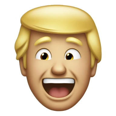 Donald Trump laughing while crying emoji  sticker
