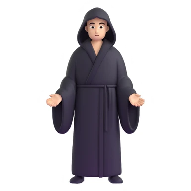 shadowy figure in a black robe sticker