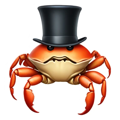 Crab in a top hat and monacle  sticker