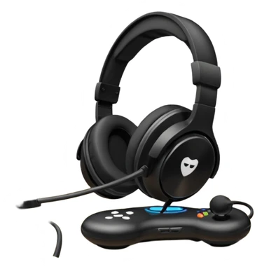 a gaming headset in a table  sticker