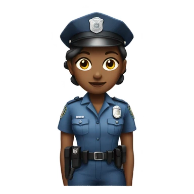 Girl police officer  sticker