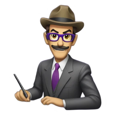 waluigi as a republican radio host sticker