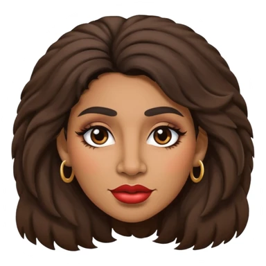 thick butt Latina baddie with a hairy face and a large nose sticker