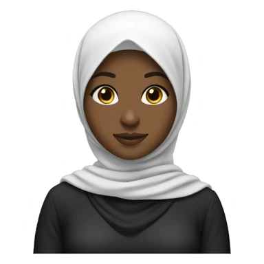 Black hijab girl sticker