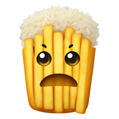 Fries rice sticker