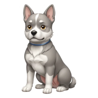 american staff dog grey & white sticker