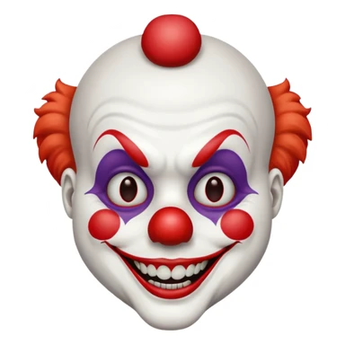 Scary clown with smile sticker