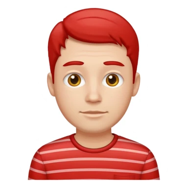 Men with red Striped Shirt sticker