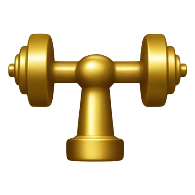 gold dumbell sticker
