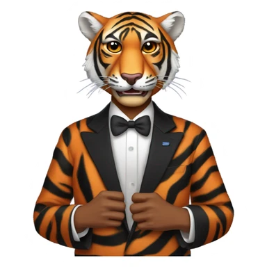US president Barack Obama, who is a man, dressed up as a tiger for Halloween, but it is still Obama the president and it looks like Obama sticker
