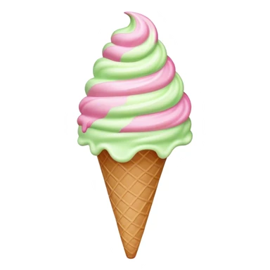 pink and light green ice cream swirl sticker