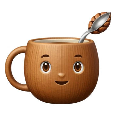 cup in a shape uf nut sticker