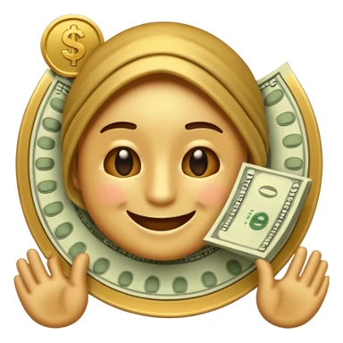 THE MONEY EMOJI DOING THE SIX SEVEN MEME sticker