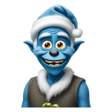 Blue grinch sticker